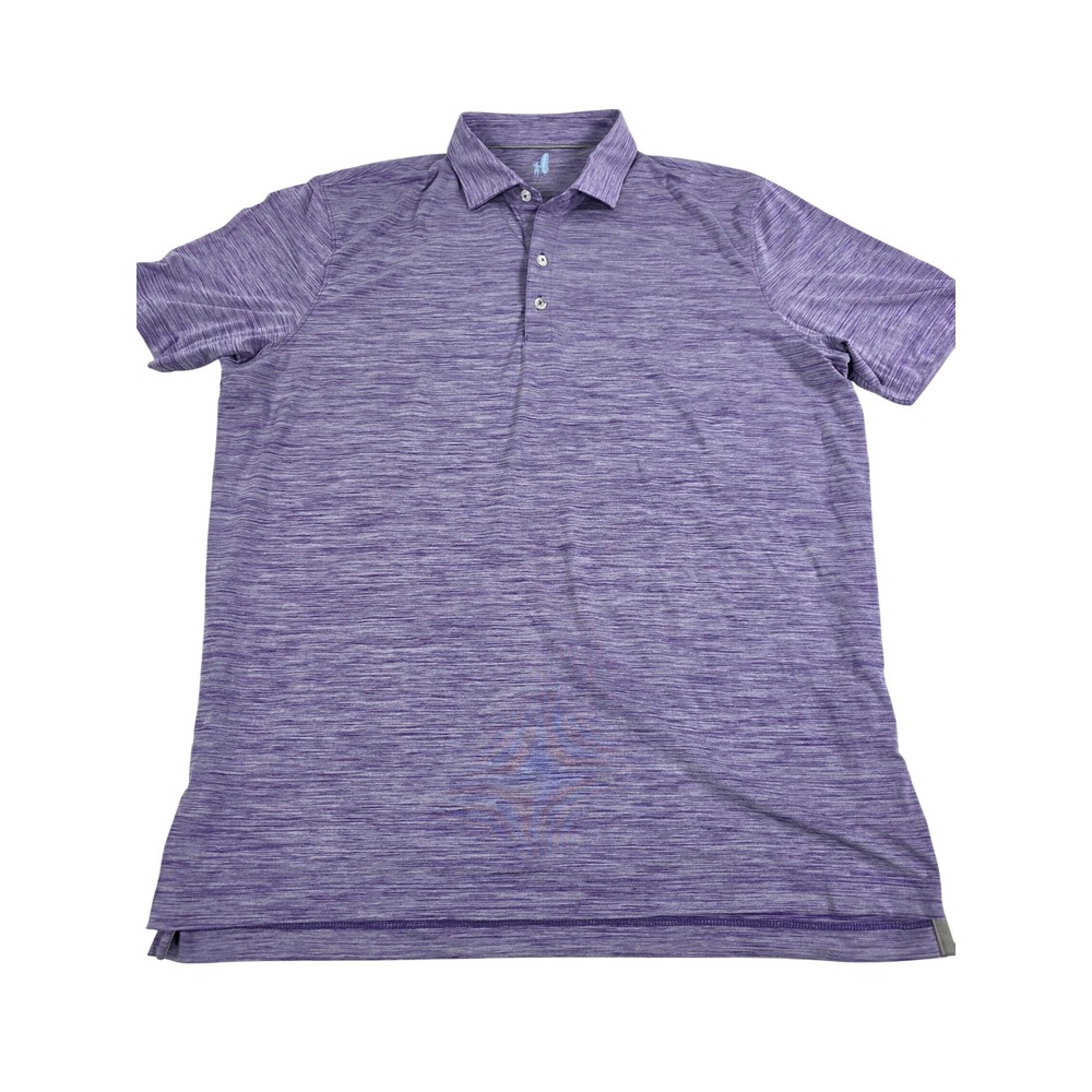 johnnie-O Featherweight Purple Space Dye Performance Polo Shirt Mens Large